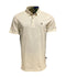 Polo piqué en coton stretch blanc cassé